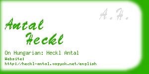 antal heckl business card